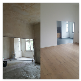 Wohnzimmer Parket, Küche Epoxyd